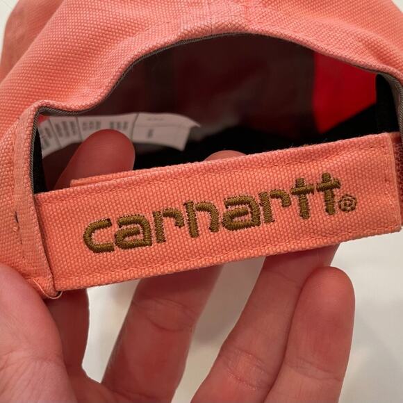 NWT Carhartt Canvas Odessa Baseball Cap / Hat OS/Unisex Pink - Picture 5 of 9
